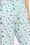 Rosaline Bon Appetit Knit Cotton Pyjama Set - Opal Blue — thumbnail 6